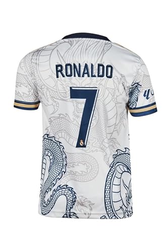 Image of RJM Men's Polyester Regular Fit Football Team White Jersey 2024 New For Boys And (15-16Years),15 Years-16 Years
