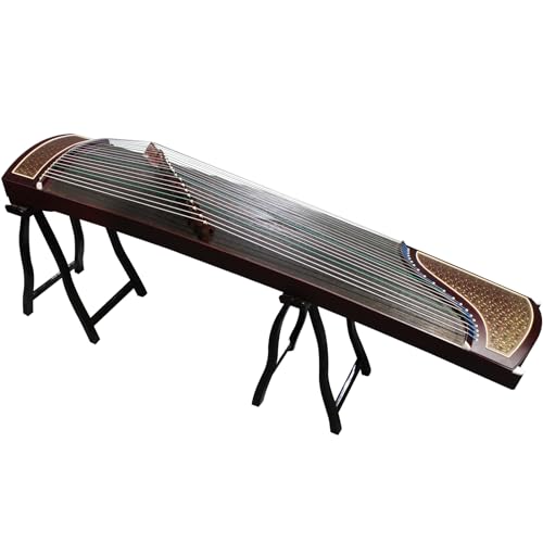 NS Musical Professional Rosewood (ZITAN) Guzheng (163cm) - Handcrafted with Intricate Thousand-Character Carvings, Suitable for All Skill Levels, Includes Professional Tuner, Backpack, and More