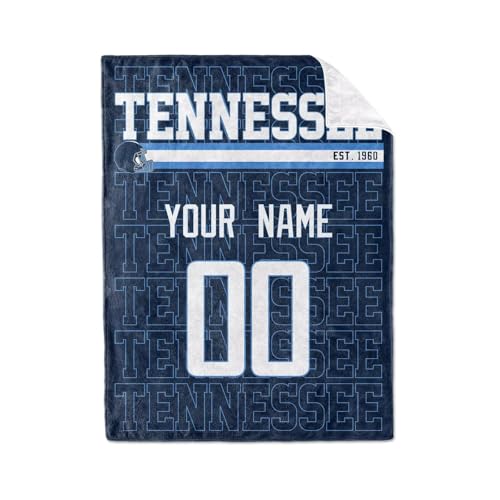 Image of ANTKING Tennessee Throw Blanket for Men Women Boy Custom Name and Number Gifts