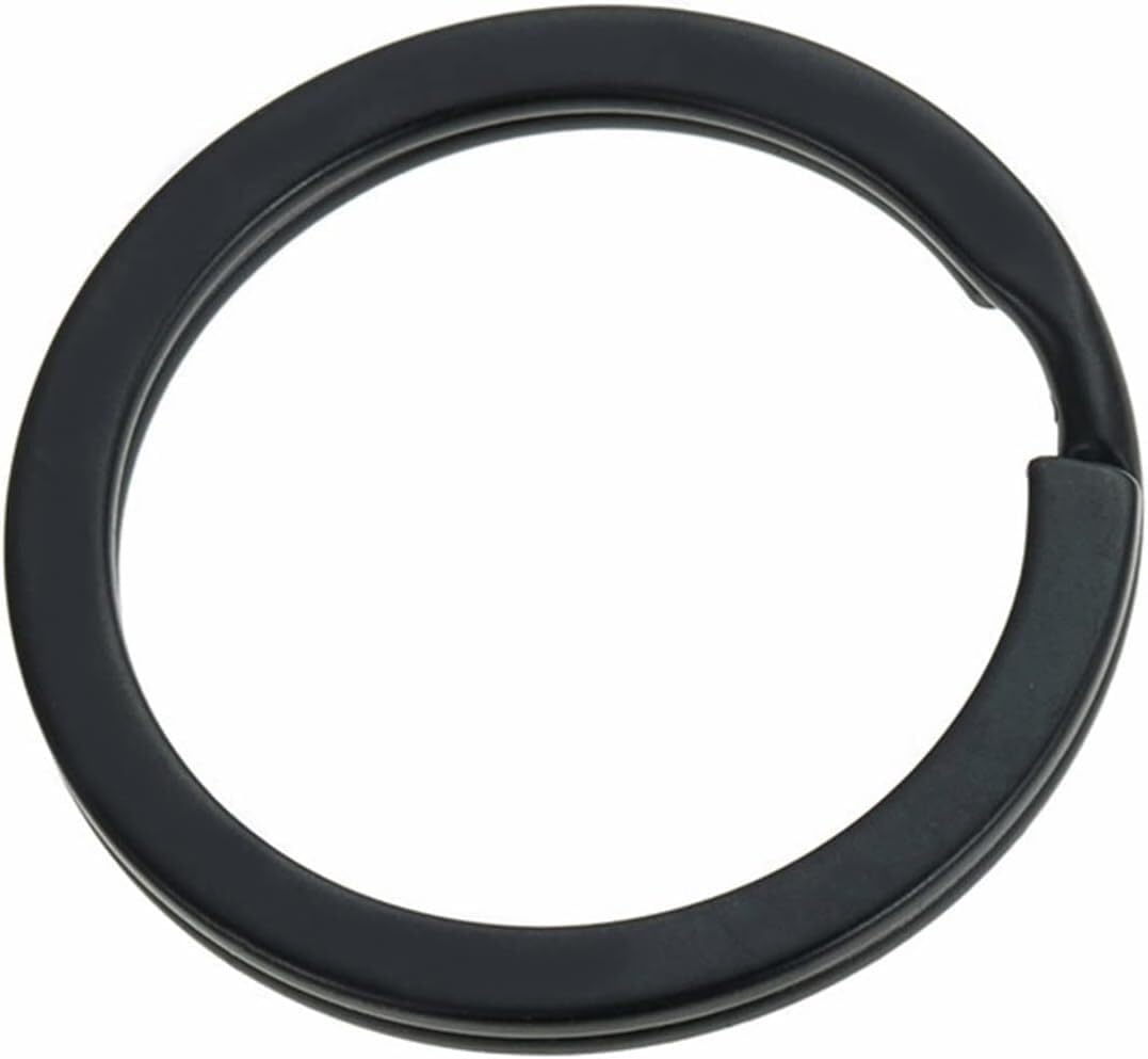 Keychains, Black Metal Keyrings 15/20/25/28/30/32mm Split Lock