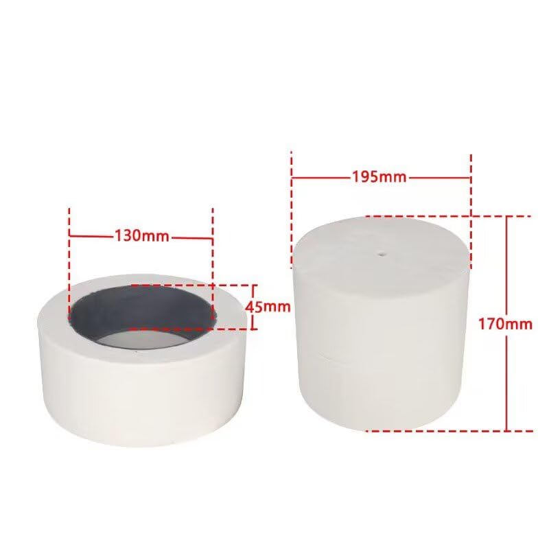 Horno de microondas de 195 x 170 mm para cocción de cerámica y vidrio fundido de hasta 1200 °C