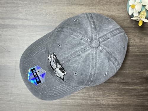 Image of Embroidered Animal Hat Gift for Men Women, Adjustable Baseball Cap | Animal Lover Collection, Casual Outdoor Wear, Breathable Cotton Fabric, Adjustable Buckle Closure