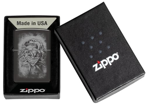 Encendedor Zippo de bolsillo negro brillante miniatura 5