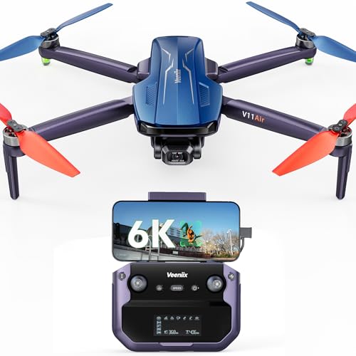 V11Air Drone with 6K UHD Camera for Adults, 3-Axis Brushless...