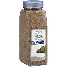 McCormick Culinary Pure Ground Black Pepper, 18 oz - One 18 Ounce Container of Bulk Black Pepper Finely Ground, Perfect for Chefs and Pepper Shaker Refills