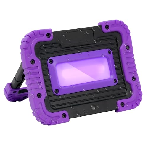 Rechargeable Black Light Battery Powered Blacklight Cordless 395nm UV Black Light for Neon Glow Party Glow in The Dark Aquarium Body Paint Fluorescent Poster Halloween Party 1 Pack