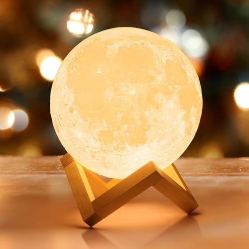 Mydethun Moon Lamp 3D Night Light - Valentine Gifts for...