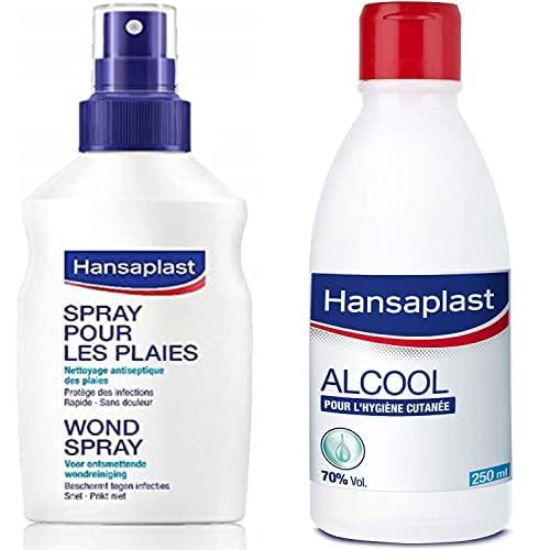 Lot HANSAPLAST Spray Antiseptique (1 x 100 ml), nettoyant pour le...