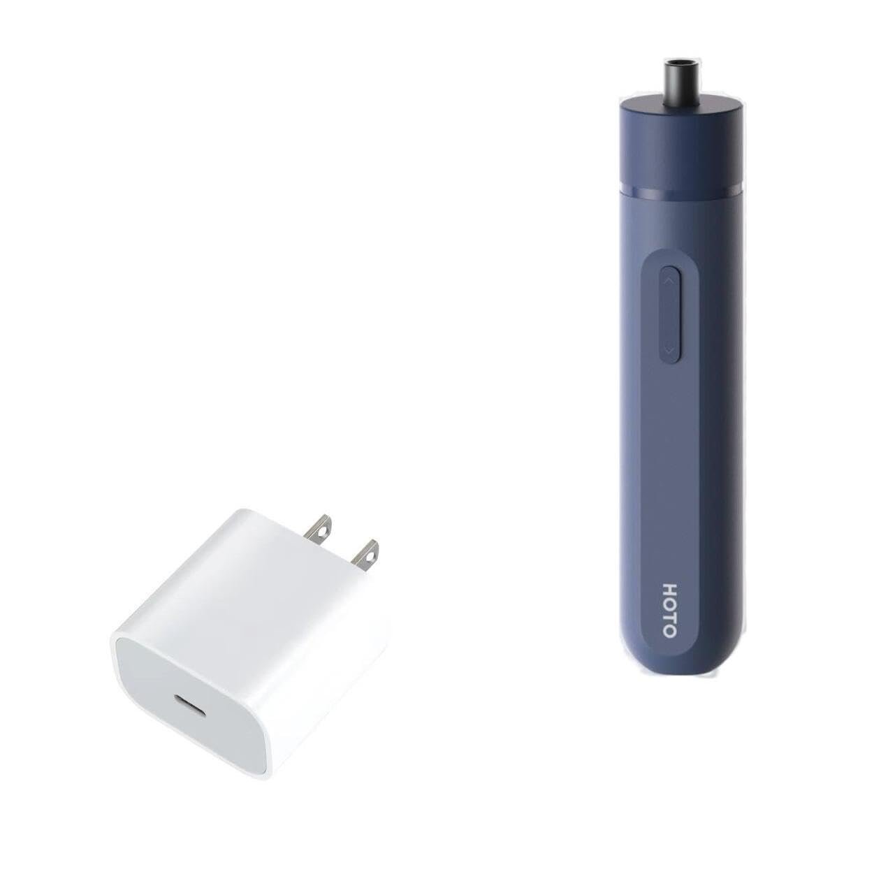 BoxWave Charger Compatible with HOTO Screwdriver Lite - PD GAN miniCube (30W), 30W Tiny PD GAN Type-C Wall Charger - Winter White