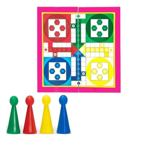 Image of Mommers Ludo with Ladders and Snakes for Kids Friends and Family (Strategy Toy for Kid Girls, Boys) Learning Fun