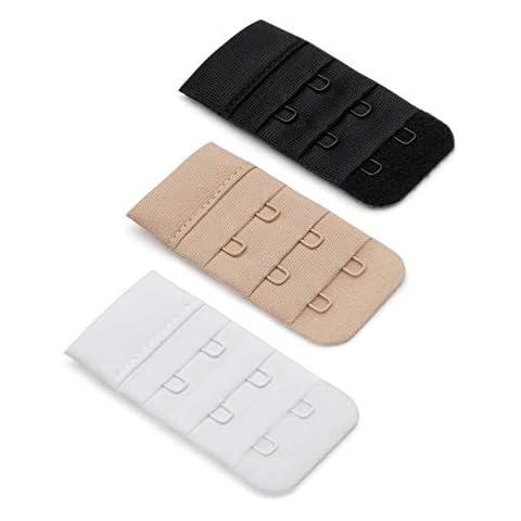 Herzmutter BH-Verlängerung - BH-Extender im Set - Beige-Schwarz-Weiß - 2er/3er-Haken - Gewichtszunahme-Schwangerschaft-Stillzeit - 9000 (2er Haken|3er-Pack) Cover