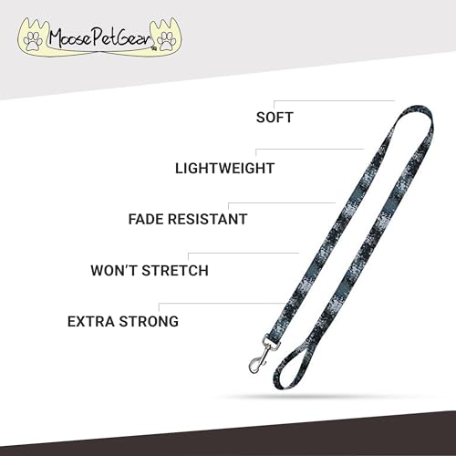 Image of Camo Dog Leash - Camouflage Dog Lead Waterproof with Easy Grip Loop - 1 Inch x 6 Feet, Digi Camo Blue