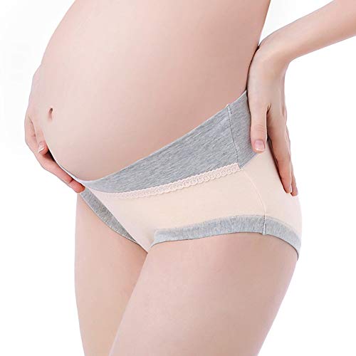 2 peças de calcinhas femininas para gestantes Under The Bump Underwear em forma de U cuecas de algod