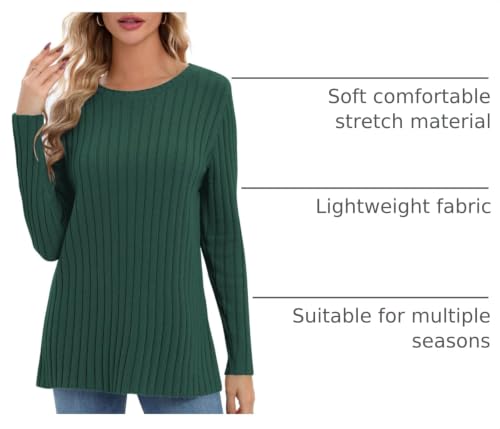 Image of Urban CoCo Women's Lightweight Crewneck Pullover Sweaters Long Sleeve Fall Knitted Sweater Tops
