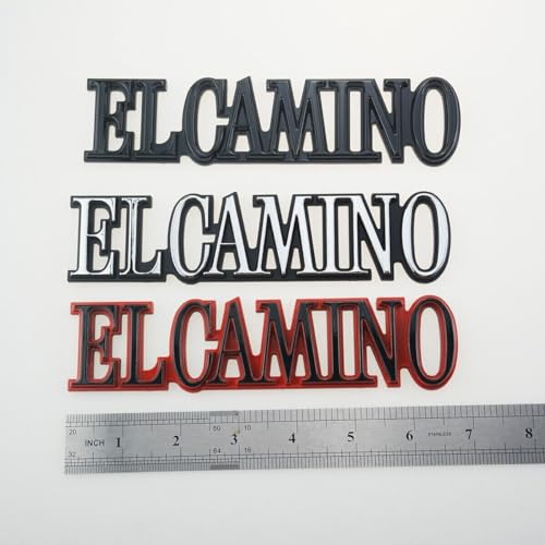 Image of 2Pcs Replacement for 1978-1987 El Camino Quarter Panel Emblem 3D Badge Nameplate Letter Replacement for El Camino (Black)
