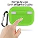 Woocon Luminous Airpods Pro case Cover,Silicone Cool Protective Cover Accessories Airpods Keychain Case Compatible with Airpods 3 (Luminous Green)