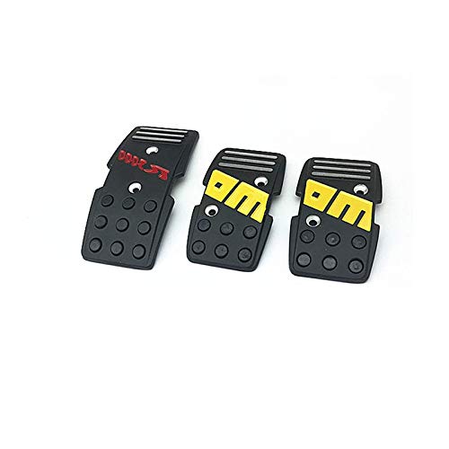 3Pcs Nero Corsa antisdrucciolevole del metallo manuale del freno dell'automobile frizione Accelerate Pedali Copripedali Auto Universali