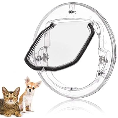 TOPINCN Pet Door Cages for Glass Window Door With Flap for All Cats And Small Dogs