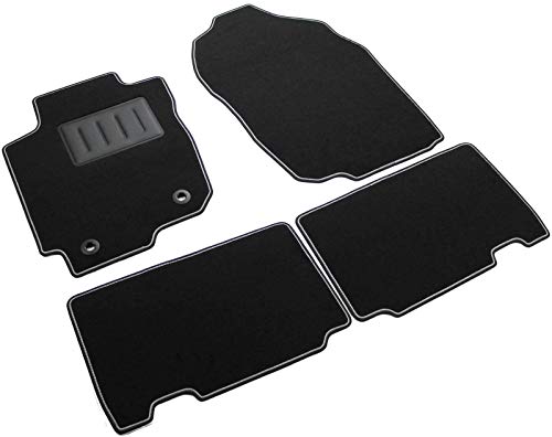 Il Tappeto Auto SPRINT04602 - Alfombrillas para Coche, de moqueta Negra, Antideslizantes, con Borde Bicolor y talonera Reforzada con Goma (Rav 4 IV 2013>)