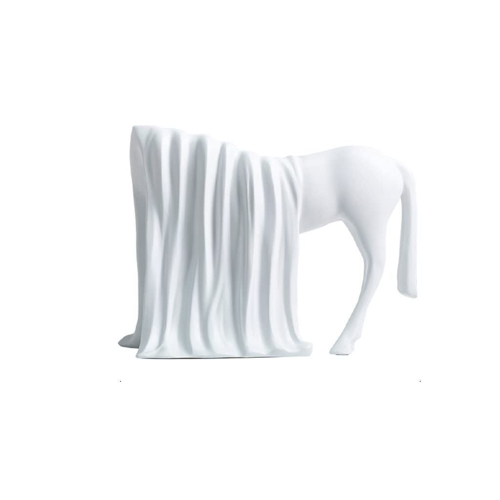 Caballo de baño moderno SSDD escultura abstracta blanca para realzar la luz en decoración