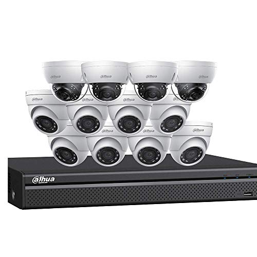 Dahua 4K IP Kit: 16-Ch NVR + 8 x 4MP Security Camera, White (N5168D124)