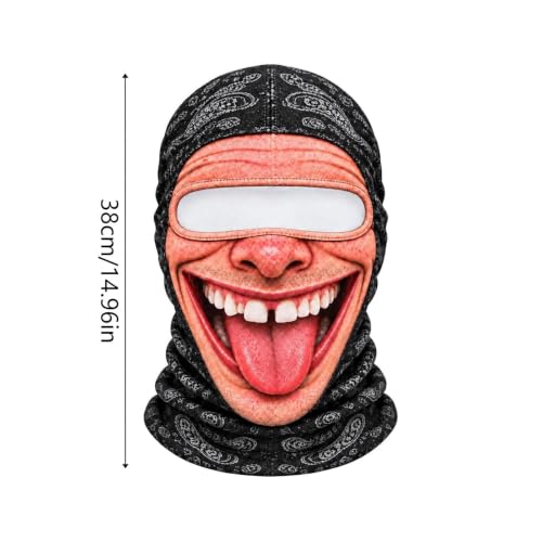 Old Man Ski Mask Funny Realistic Face Ski Mask 3D Printed Balaclava Winter - image 4