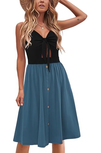 VOTEPRETTY Women's Summer Dresses Spring Sundresses Beach Clothes Outfit Vacation 2024 V Neck Casual Tropical Resort Hawaiian