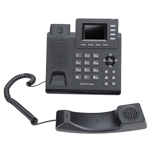 Téléphone IP fixe professionnel Dpofirs double port Ethernet noir