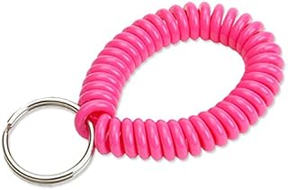 Lucky Line 2” Diameter Spiral Wrist Coil with Steel Key Ring, Flexible Wrist
