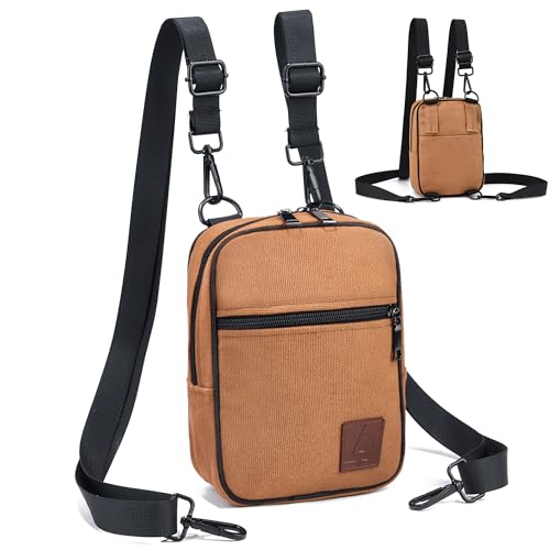 Image of LVYOUME Convertible Crossbody Bag for Men /Women,Adjustable Waist /Shoulder /Backpack with 2 /3 Strap,Everyday Essentials Carrier