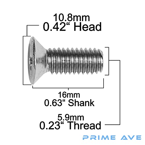 Prime Ave Stainless Steel Brake Disc Rotor Screws Compatible/ Replacement For Hyundai & Kia (Pack Of 8) #TOP1