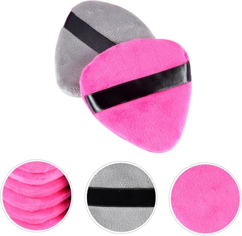 Image of Makeup Blendiful Puff, 1 Pcs Heart Shape Makeup Puff With Strap, Cotton Large Face Powder Puff, Makeup Tool, Beauty Sponges Blender Puff - Multi-colored