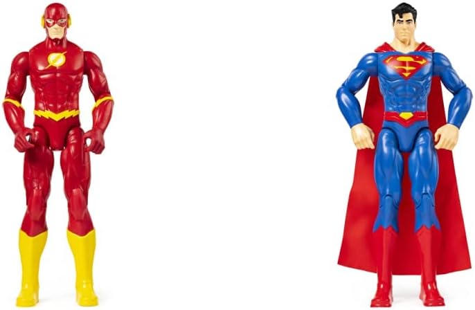 DC COMICS MUÑECO Flash 30 CM Figura Flash Articulada de 30 cm Coleccionable + Superman MUÑECO 30 CM Figura Superman Articulada de 30 cm Coleccionable 6056778