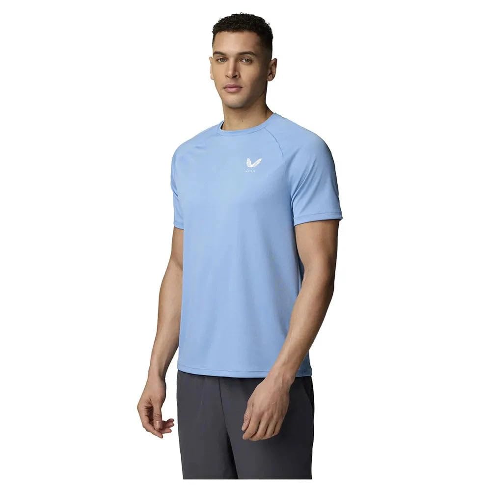 Castore Adapt Training T-Shirt Polyester Men's Blue Activewear T-Shirts - L