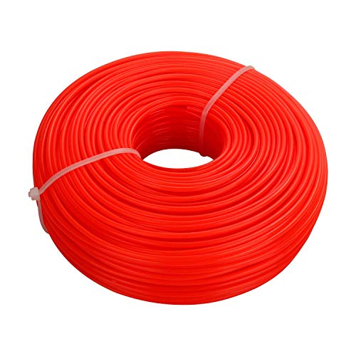 A+Selected 2.4mm Nylon Strimmer Trimmer Line 100m Heavy Duty Brush Cutter Round Cord Wire – Orange