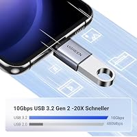 UGREEN 10Gbps USB C Adapter USB C auf USB OTG Adapter 2 Stück (Grau) – Ansicht 3