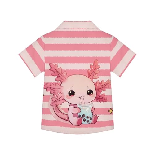 Kids Hawaiian Shirts Short Sleeve Summer Beach Tropical Casual Aloha Luau Shirts Top Size 3-16 Years3