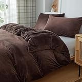 掛け布団カバー セミダブル あったか 秋冬用 極細マイクロファイバー 吸湿発熱 速乾 静電気防止 かけ布団カバー 毛布にもなる2WAY仕様 布団掛けカバー 掛けふとんカバー 静電気防止 抗菌防臭 8ヶ所紐付き (掛け布団カバーセミダブル：170x210cm, ブラウン)