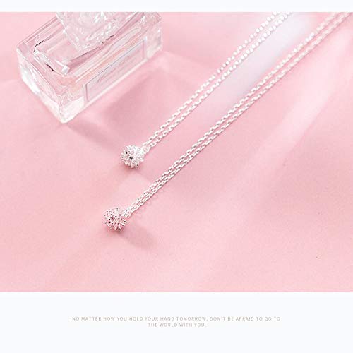 Autentyczne 100% 925 Sterling Silver Ball Wisiorek Naszyjnik Słodkie Ball Neckalces Dla Kobiet