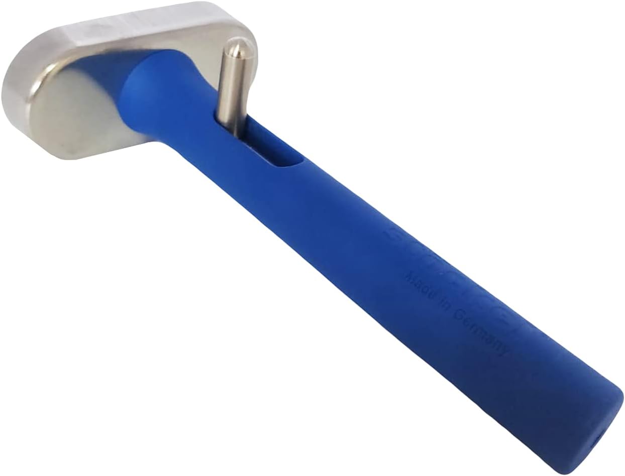 Falafel Maker Stainless steel 18/10, Oval Bowl, Blue Plastic Handle, Demountable for Easy Cleaning