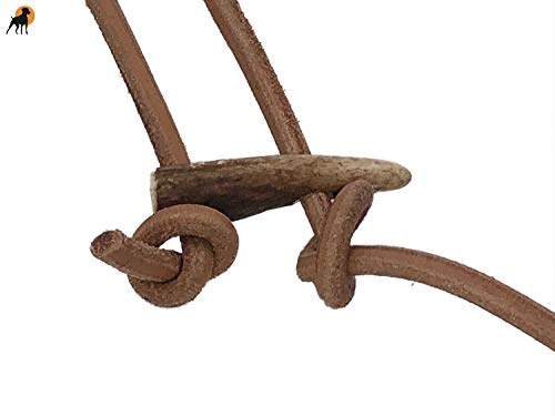 Lautlose Jagdleine Flüsterleine Retrieverleine aus Rundleder 6mm x ca. 320cm Natur