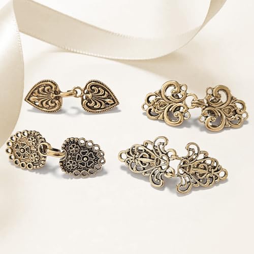 Image of 4PCS Vintage Dress Clips Cinch Shirt Clips Shawl Clips Shawl Clips for Woman and Girls