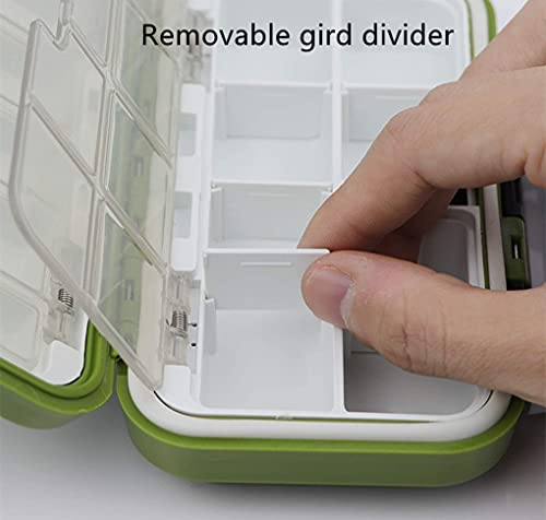 Caja para accesorios de pesca Toasis pequeña para anzuelos, pesos, swivels, contenedor de almacenamiento (Oliva) miniatura 4