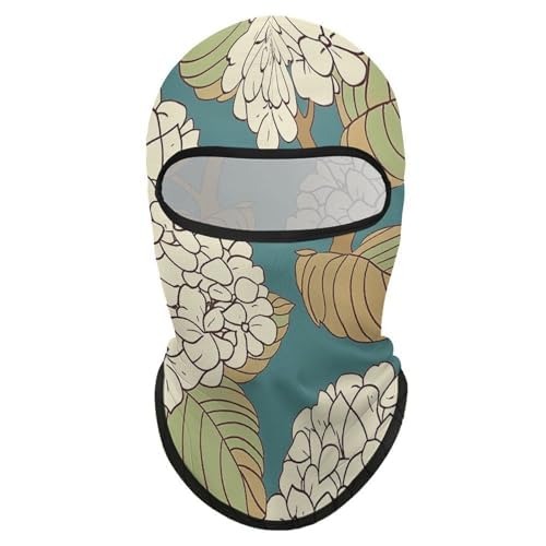 Balaclava para Hombre y Mujer con Diseño de Flores Marrón, Máscara Facial Completa para Ciclismo, 1 Unidad miniatura 1