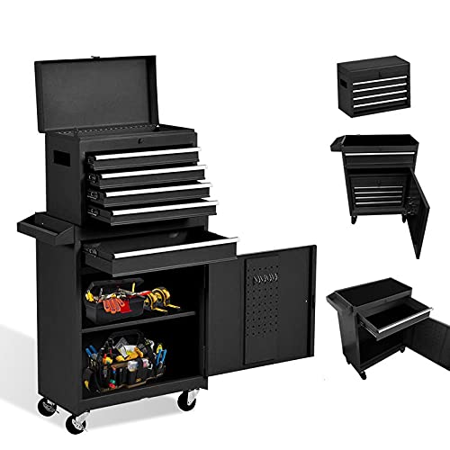 Buy 5Drawer Rolling Tool Chest Tool Box,Tool Chest with 4 Wheels,High