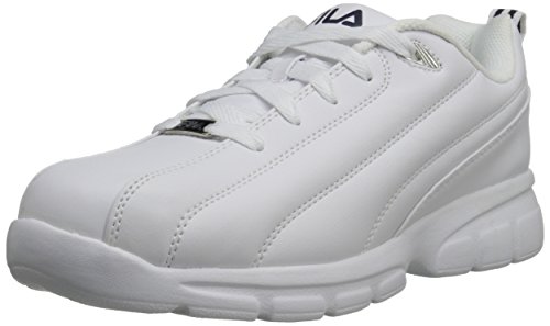 Fila mens Leverage-m cross trainer shoes, White/Silver/Peacoat, 10.5 US