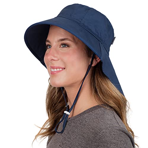 Image of JAN & JUL Water Resistant Sun Hat with UV Protection and Neck Flap for Men and Women