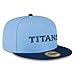 New Era Men's Light Blue/Navy Tennessee Titans Wordmark 59FIFTY Fitted Hat