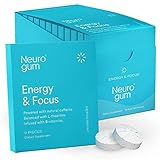 NeuroGum Nootropic Energy Gum | Caffeine + L-theanine + B Vitamins | Sugar Free + Gluten Free + Non GMO + Vegan | Enlighten Mint Flavor (108 Count)
