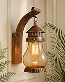 Homesake Vintage Wall Lantern | Rustic Outdoor & Indoor Wall Light | Antique Copper Finish | Weather-Resistant | Mandir Balcony Decorative Lighting for Home, Garden, Patio, Porch, Hallways (Pack of 1)